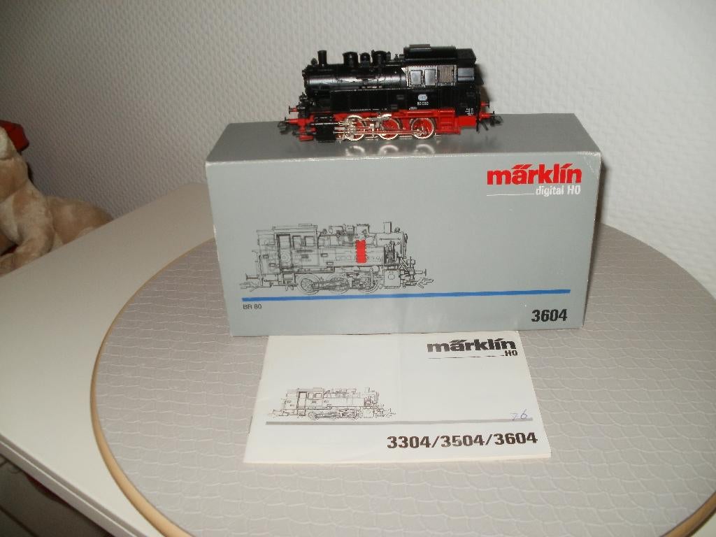 Marklin Ho Stoomlokomotief No 3604 BR 80 Dig.+ovp+boekje, Hobby & Loisirs créatifs, Trains miniatures | HO, Comme neuf, Locomotive