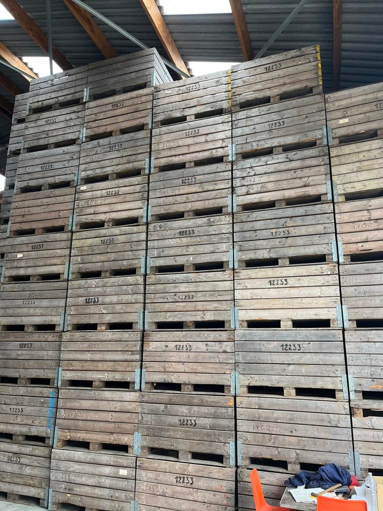 Fruitpaloxen fruitkisten houten opslagbakken, Ophalen