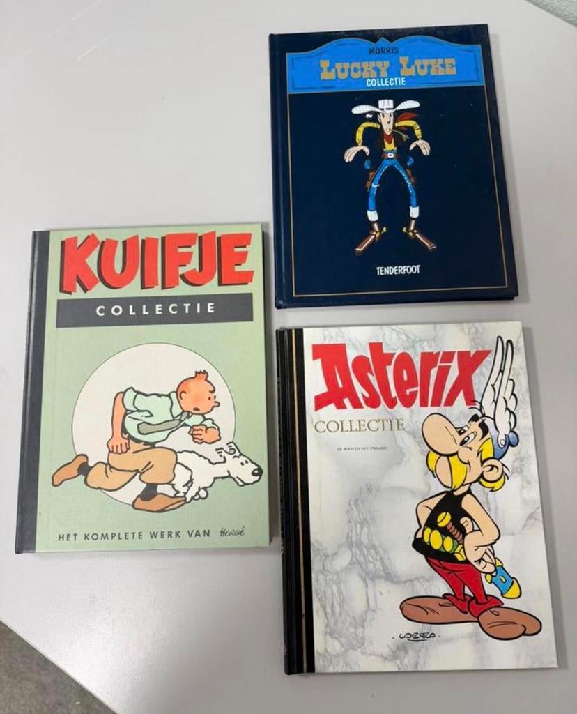 3x Stripboek Collectie Kuifje Lucky Luke Tenderfoot Asterix, Meerdere stripboeken, Ophalen of Verzenden, Zo goed als nieuw