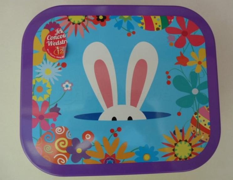 pasen lege koekjesdoos Delacre 2016, Verzamelen, Blikken, Ophalen of Verzenden, Gebruikt, Koek(jes), Overige merken