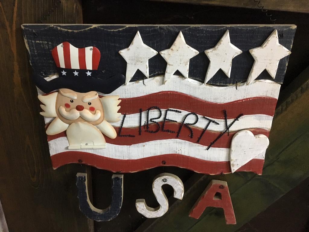 Panneau en bois USA - déco < style vintage, Enlèvement ou Envoi