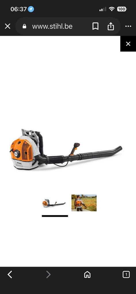 Soufleur stihl BR 600, Enlèvement, Comme neuf