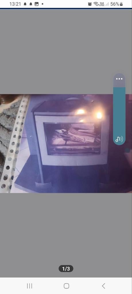 Houtkachel saey breeze 85 hoogte 65  opening op45, Ophalen