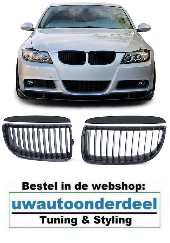 Grill Mat Zwart Enkele M Spijl Voor Bmw 3 serie E90 E91, Auto diversen, Tuning en Styling, Verzenden