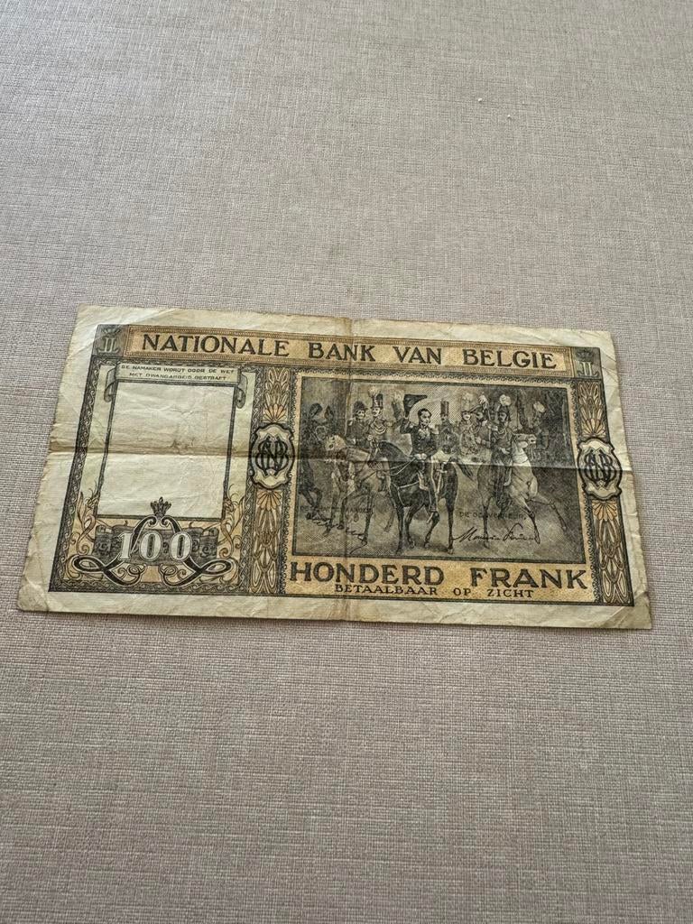 3 oude Belgische biljetten, Postzegels en Munten, Ophalen, Los biljet