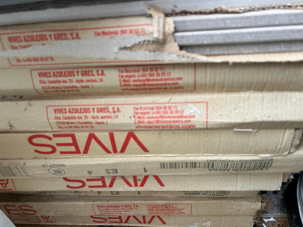 Carrelages couleur beige 60x60, environ 21,5 m2, Enlèvement, Neuf