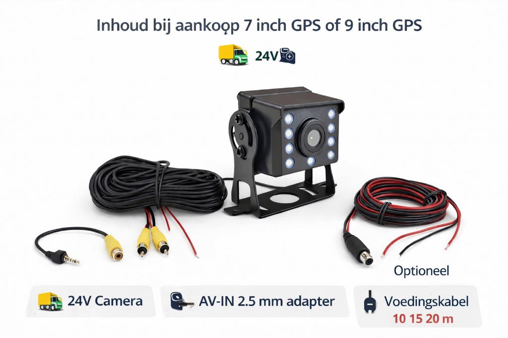 7 of 9' Camper, Auto GPS met Bedraad Achteruitrijcamera Set., Info@drktech.be, Oosterwennel 35 Genk, Nieuw, Ophalen of Verzenden
