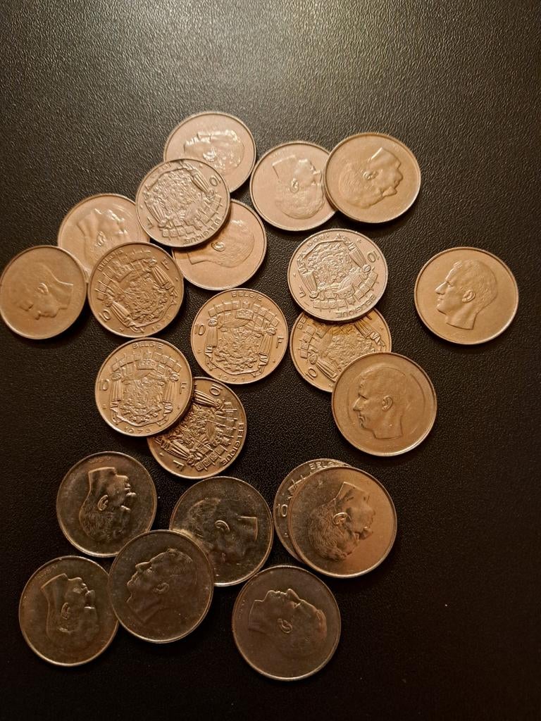 Volledige serie 10 fr. Stukken van 1969 tot 1979 vl en frans, Postzegels en Munten, Ophalen