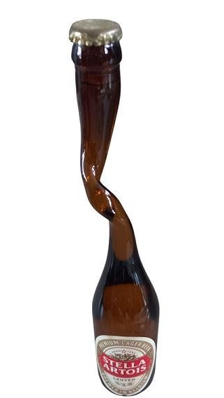 Stella Artois verwrongen bierfles., Ophalen, Gebruikt, Flesje(s), Stella Artois