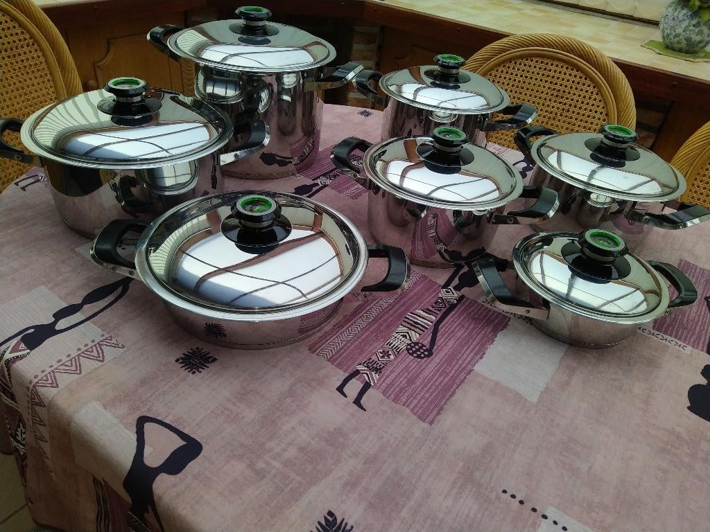 Unieke AMC Kookpotten set, Aluminium, Enlèvement, Autres types, Plaque céramique