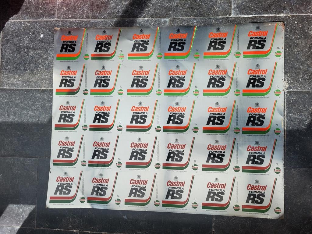 Oude metalen plaat castrol voor blikken, Enlèvement, Panneau publicitaire