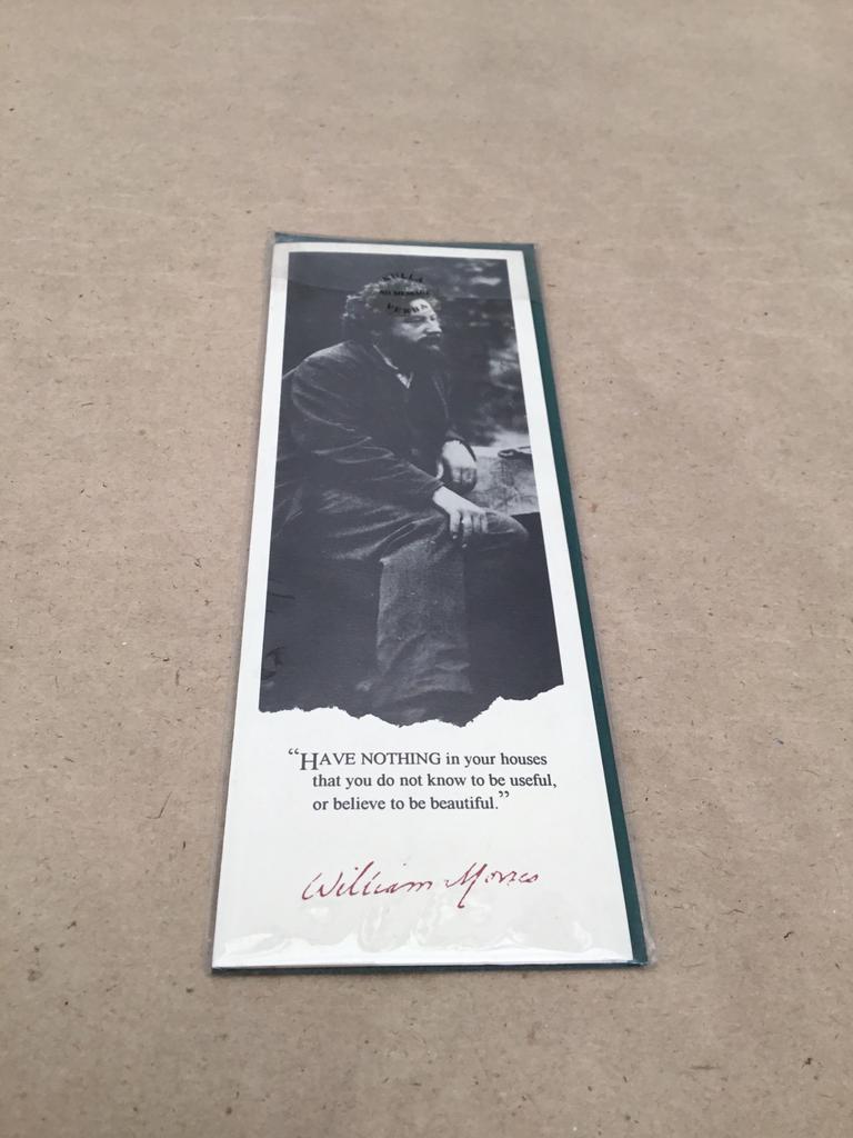 Marque- page de William Morris, Collections, Signets, Enlèvement ou Envoi, Neuf, Texte