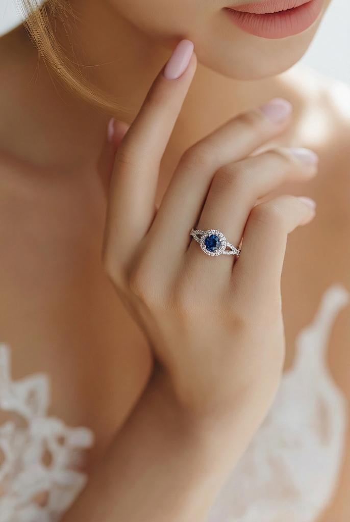 Bague Neuve Saphir & Diamants Naturel OR 18k Certificat, Bijoux, Sacs & Beauté, Bagues, Neuf, Or, Plus petit que 17, Or