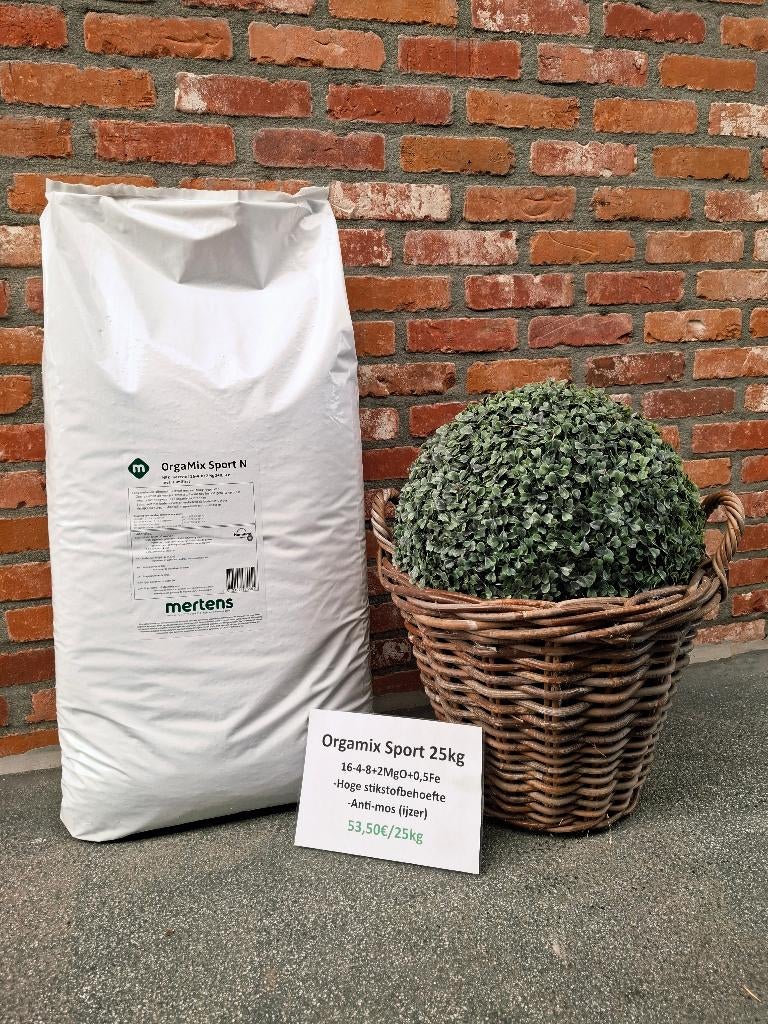 Orgamix sport gazonmeststof 25kg - 800m², Tuin en Terras, Aarde en Mest, Ophalen
