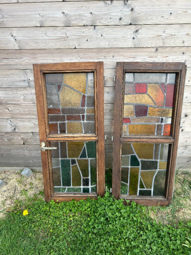Glas in lood raam, Doe-het-zelf en Bouw, Glas en Ramen, Ophalen, Glas in lood