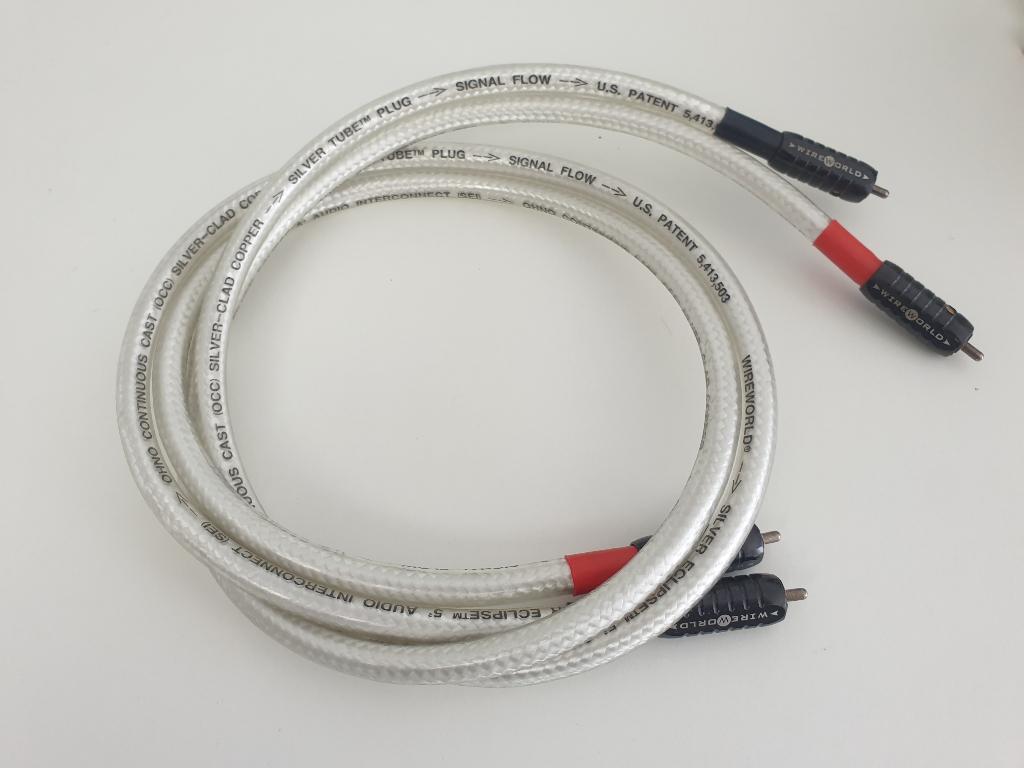 Wirewold Silver Eclipse RCA, TV, Hi-fi & Vidéo, Envoi, Utilisé, Moins de 2 mètres, Câble Interlink