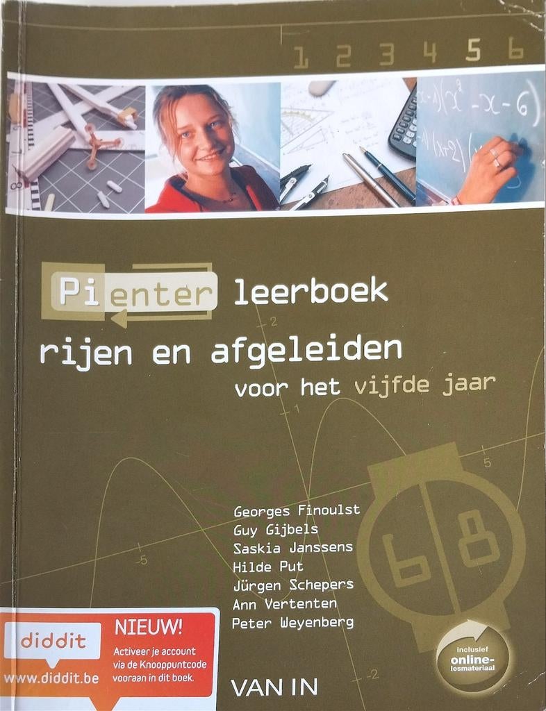 Pienter 5 ASO/TSO - 6/8u Rijen en afgeleiden leerboek, Boeken, Schoolboeken, Gelezen, ASO, Wiskunde A, Ophalen of Verzenden