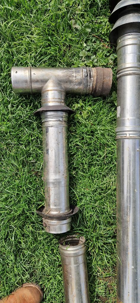 Schouw voor Pelletkachel inox, Ophalen, Gebruikt, Vrijstaand, Pelletkachel