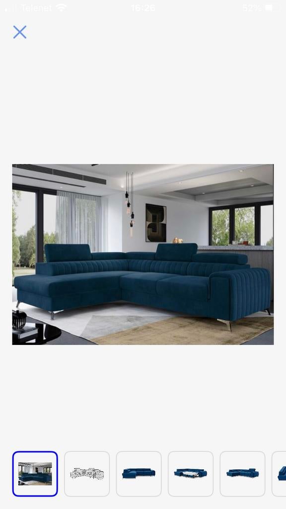 Hoeksalon nog geen 1 jaar oud, Huis en Inrichting, Ophalen, Zo goed als nieuw, Stof