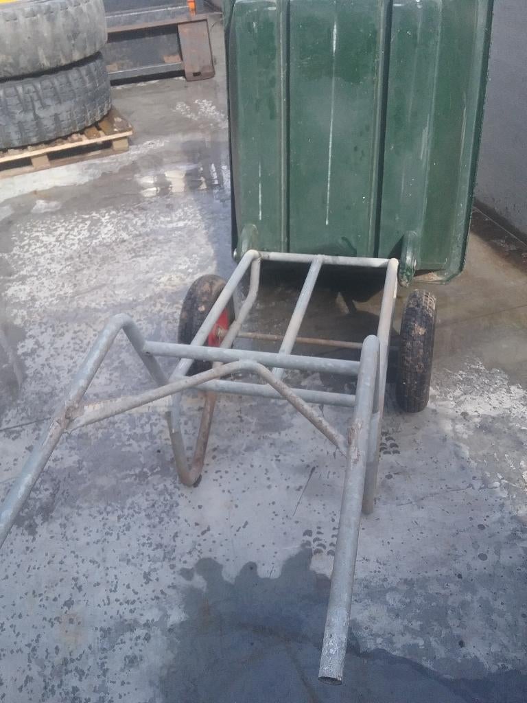 Kantelkruiwagen met 2 wielen 500ltr ,groen, Tuin en Terras, Kruiwagens, Ophalen, Zo goed als nieuw, Handmatig, Tweewielig