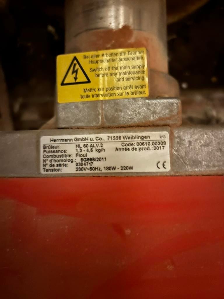 Brûleur fioul chaudière mazout, Enlèvement, Utilisé, Autres types