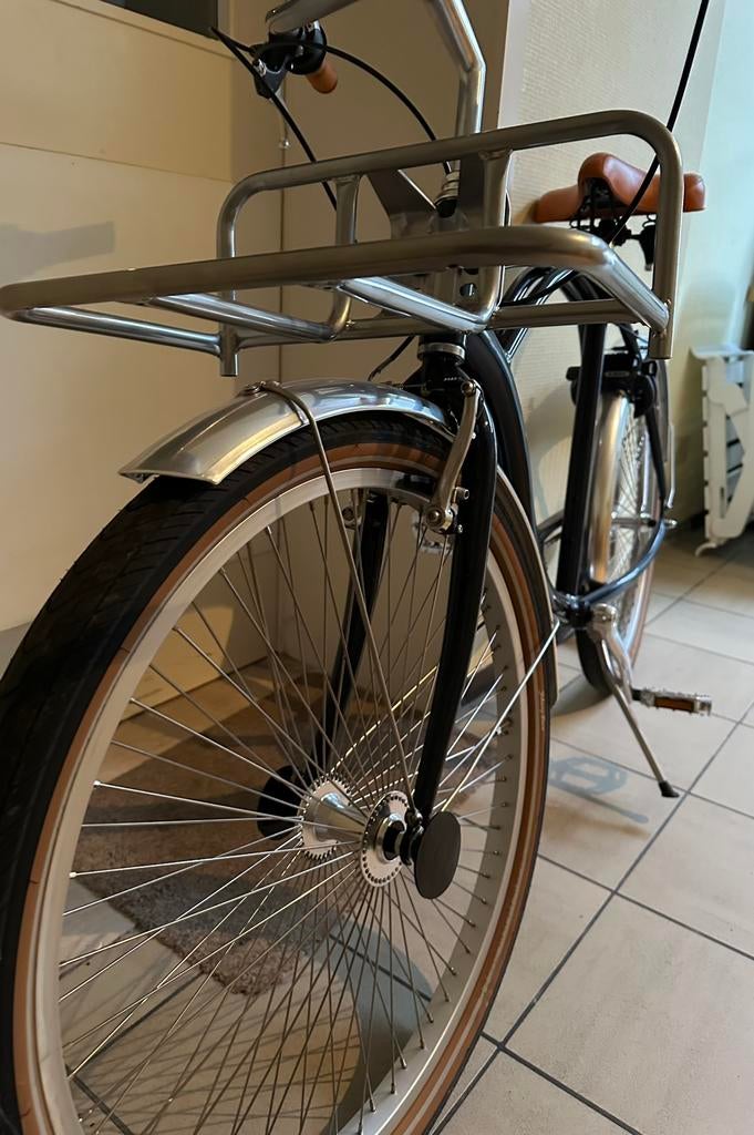 Vrijetijdsfiets, mediumkader, donkerblauw, versnellingen,, Vélos & Vélomoteurs, Neuf, Vitesses, Enlèvement, 50 à 53 cm