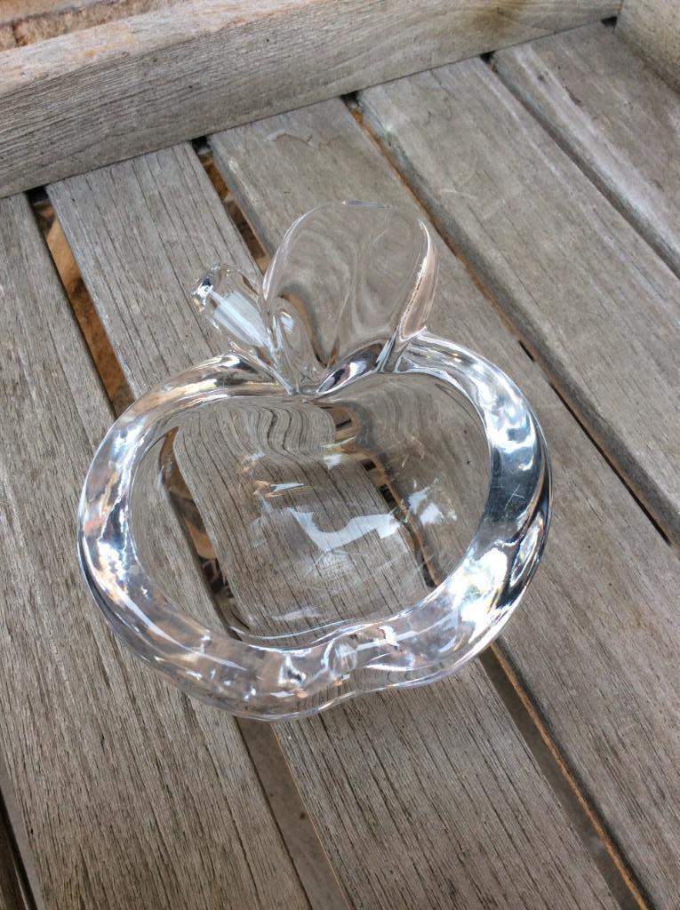 KRISTALLEN APPEL ART VANNES FRANCE ZO GOED ALS NIEUW, Antiquités & Art, Enlèvement ou Envoi