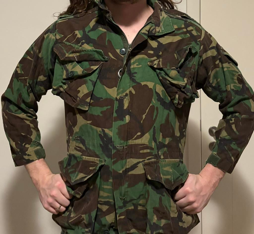 Originele Britse leger DPM woodland set – jas + broek, Ophalen of Verzenden, Landmacht, Kleding of Schoenen