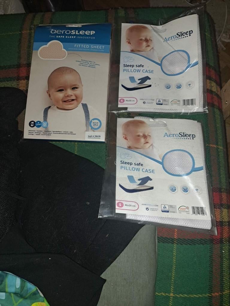 Aerosleep hoeslaken+kussensloop(2x) NIEUW!, Ophalen of Verzenden, Nieuw, Overige typen