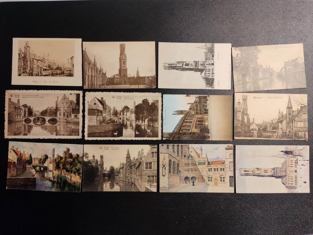 12 cartes postales anciennes Bruges Bruges, Collections, Cartes postales | Belgique, Enlèvement ou Envoi, Non affranchie, Flandre Occidentale