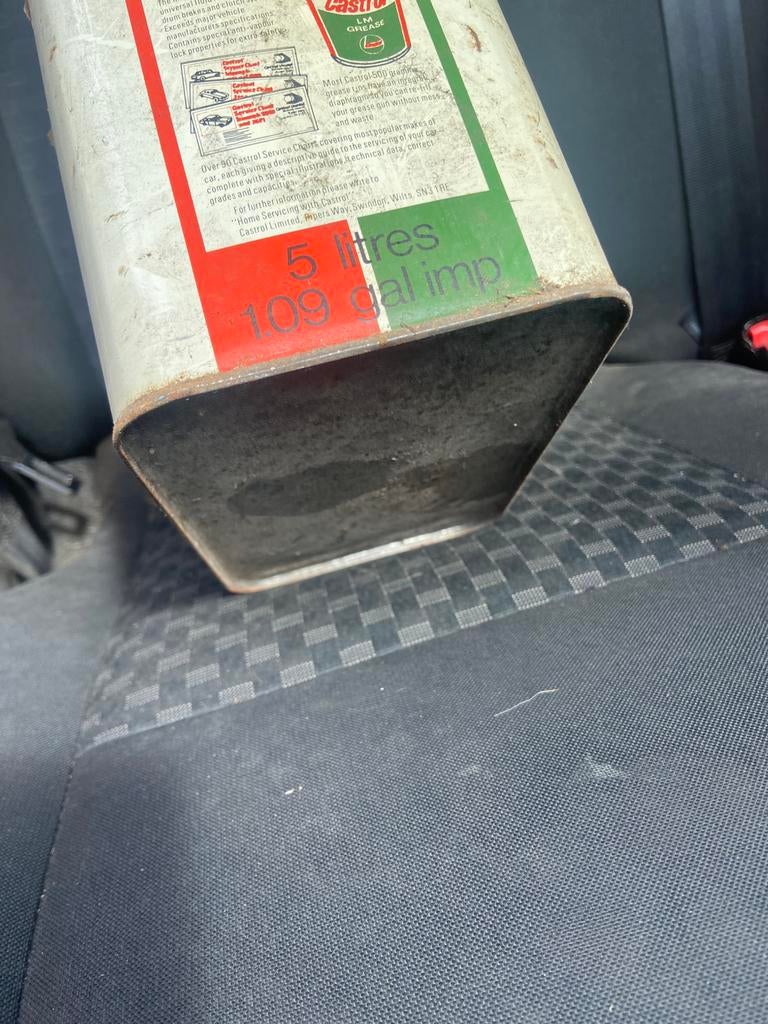 Vintage Castrol GTX olieblikken metalen can oldtimer  decor, Enlèvement, Utilisé