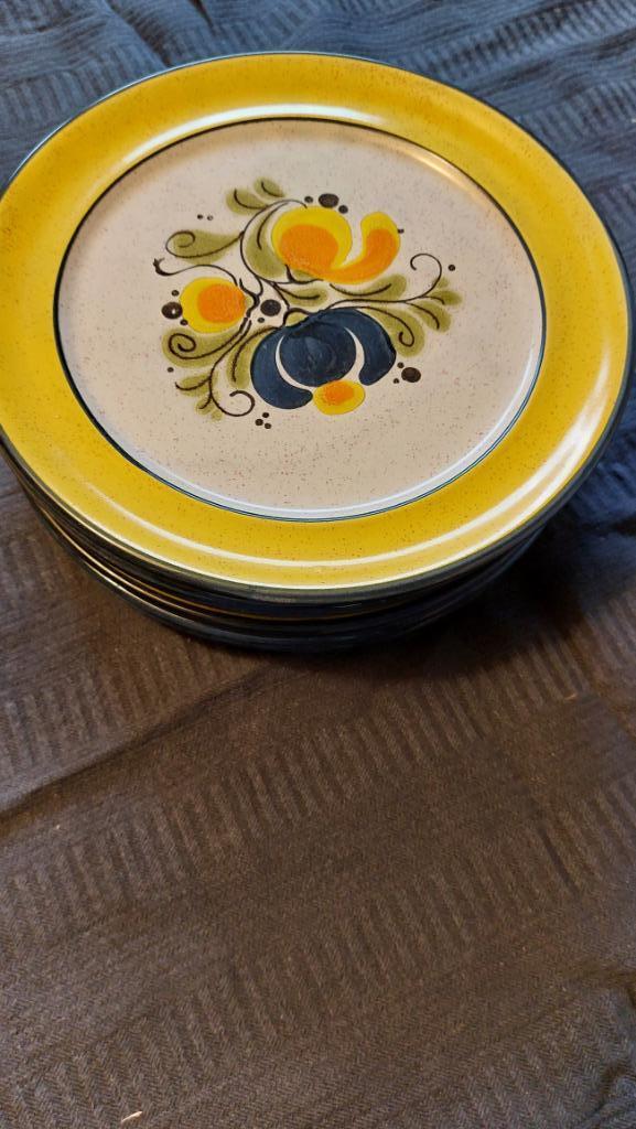 Lot unique de six assiettes vintage VB/Gallo modèle Aragon, Antiquités & Art, Enlèvement ou Envoi