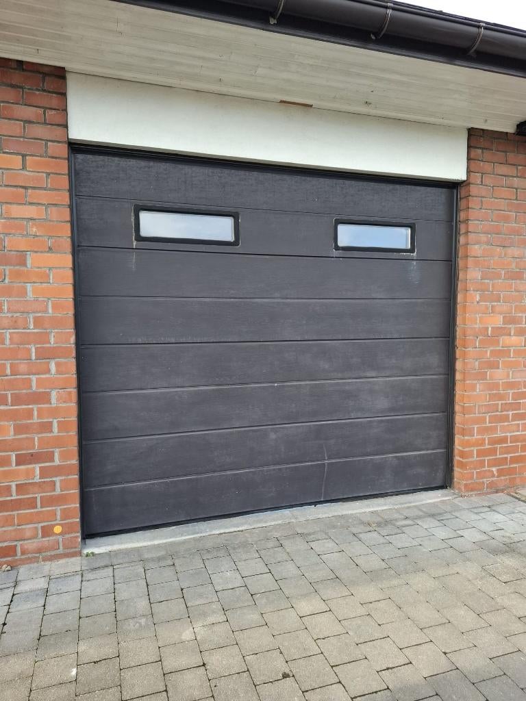 Porte de garage sectionnelle 250 x 212 cm, Enlèvement, Utilisé, Vitre comprise, Autres types