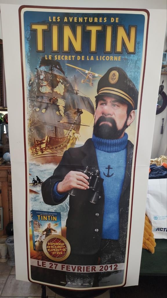 Oe Skoane es da.❗Tintin /Kuifje/158 cm op 80 cm, Collections, Posters & Affiches, Enlèvement, Publicité