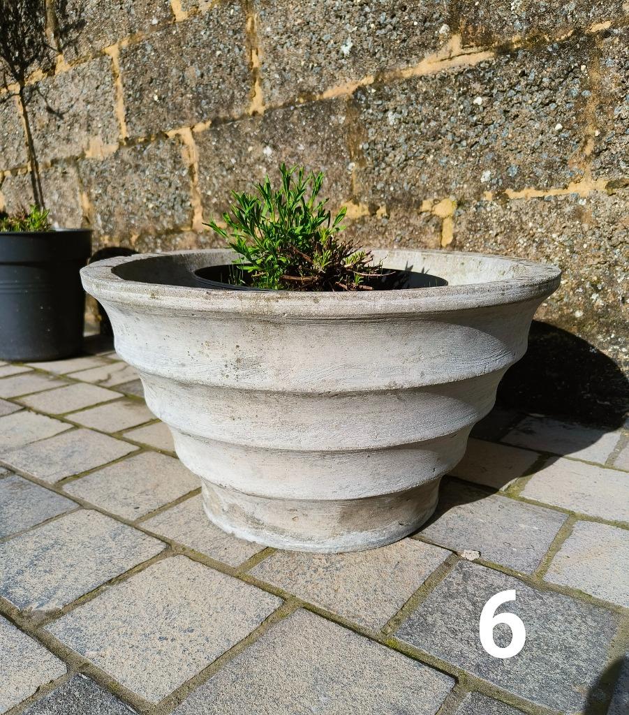 Sier bloempot te koop, Ophalen, 40 cm of meer, Rond, Zo goed als nieuw