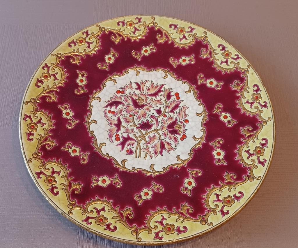 Plat - émaux de Longwy - M.P. Chevallier - Plaisance, Enlèvement