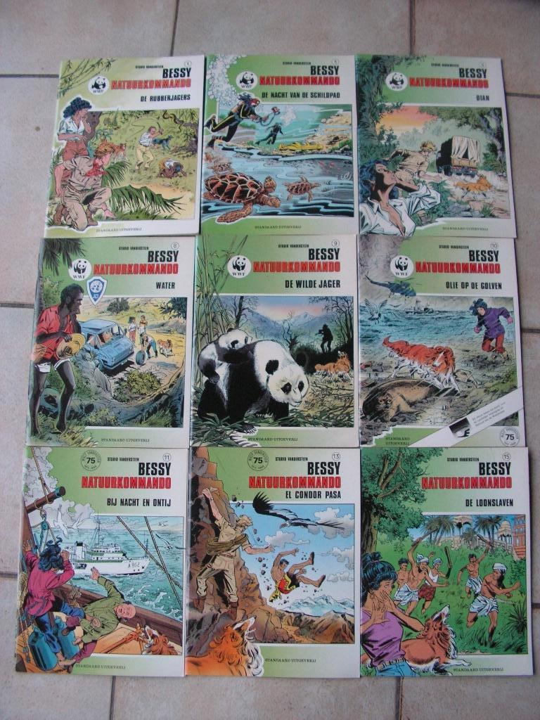 Lot van 9 strips Bessy (groene reeks)., Boeken, Stripverhalen, Meerdere stripboeken, Ophalen of Verzenden, Zo goed als nieuw