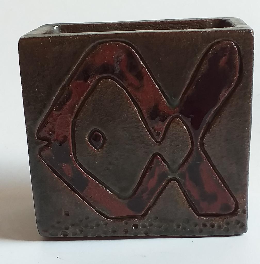 vase à fleurs vintage en céramique - années 70, Antiquités & Art, Enlèvement ou Envoi