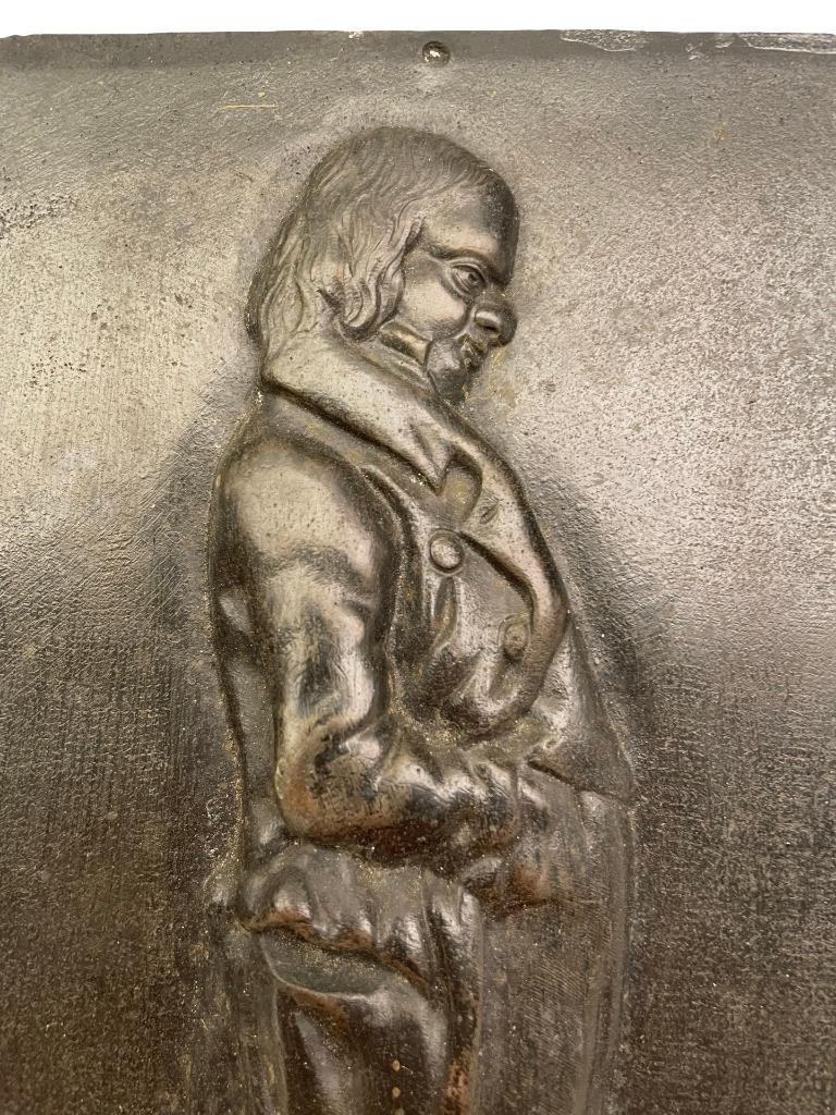 Bas-relief bronze Pierre-Jean de Béranger XIXe, Antiquités & Art, Antiquités | Bronze & Cuivre, Enlèvement ou Envoi, Bronze