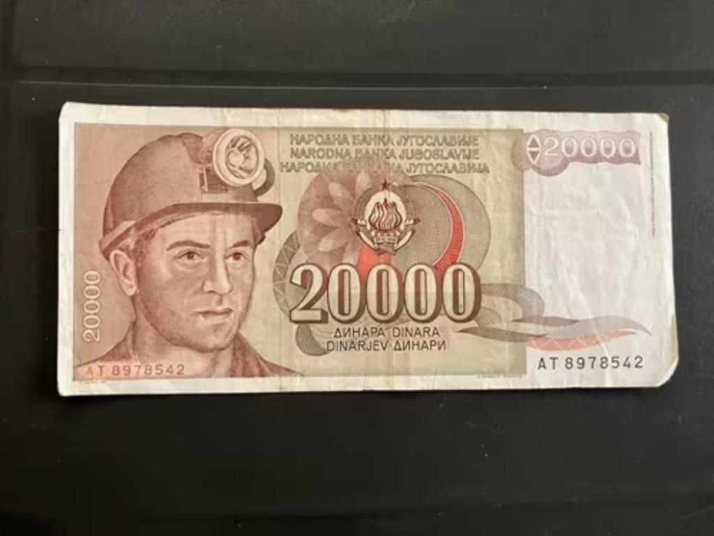 Mineur YOUGOSLAVIE 20000 DINARS, Timbres & Monnaies, Enlèvement ou Envoi, Yougoslavie