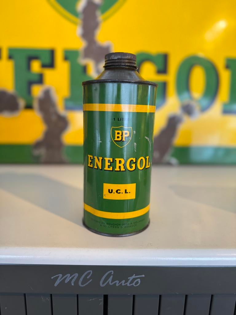 Ancien bidon d'huile BP Energol, Enlèvement ou Envoi, Utilisé, Ustensile