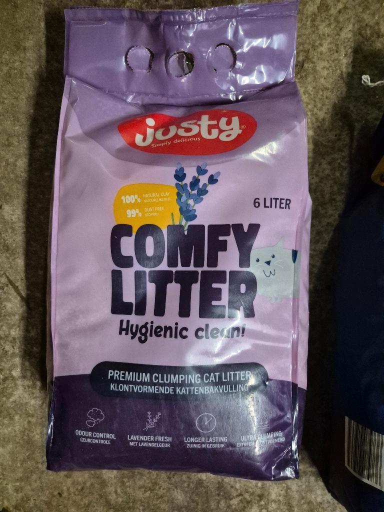 Justy Comfy litter lavendel - 6L kattenbakvulling, Dieren en Toebehoren, Kattenbakken, Nieuw, Gesloten, Ophalen of Verzenden