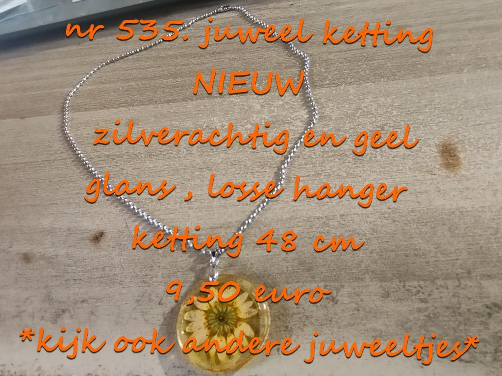 535. collier bijou, NEUF, frais de port inclus, Neuf, Jaune, Avec pendentif, Autres matériaux