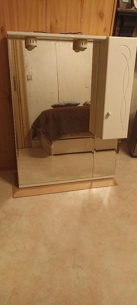 A VENDRE MIROIR salle de bain avec éclairage, Ophalen, 100 tot 150 cm, 50 tot 100 cm, Gebruikt
