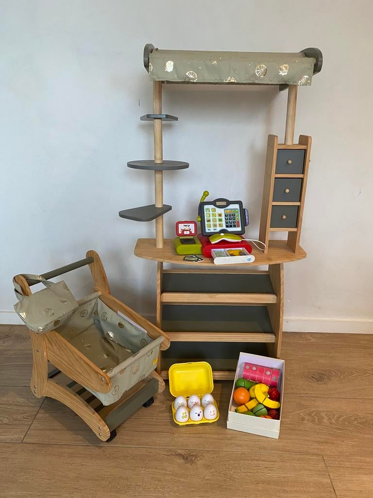 Houten winkeltje, Ophalen, Gebruikt