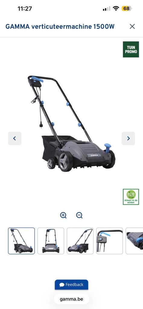 Verticuteermachine 1500W, Tuin en Terras, Ophalen, Nieuw