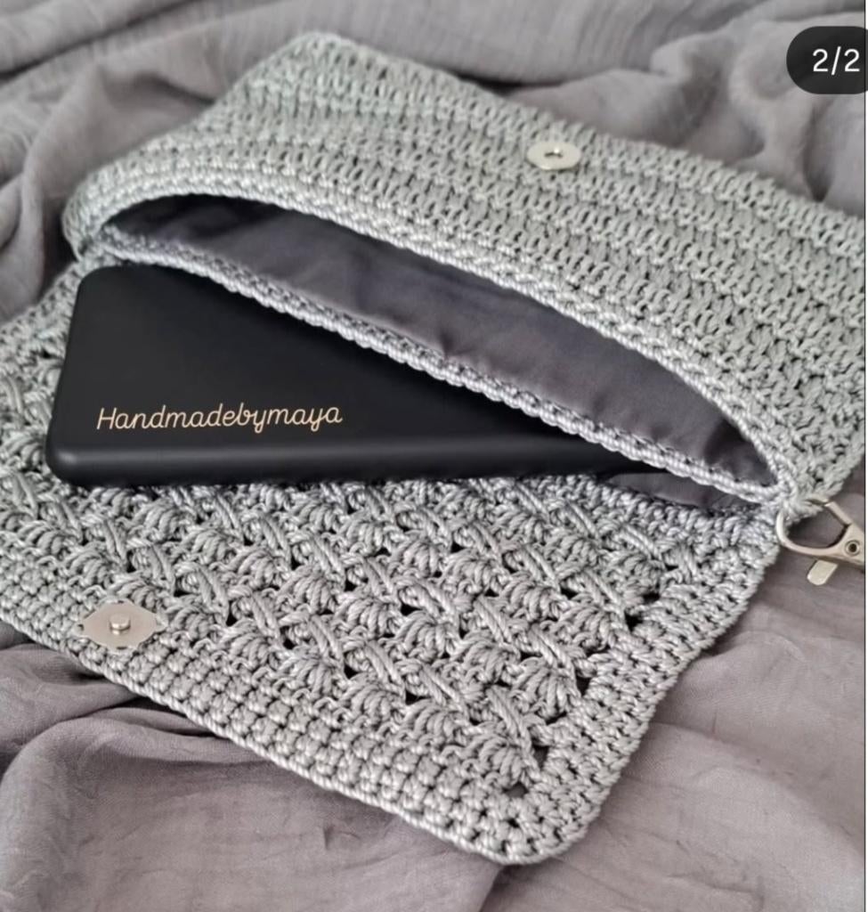 Handgemaakte portefuille, Handtassen en Accessoires, Portemonnees, Ophalen, Nieuw, Grijs