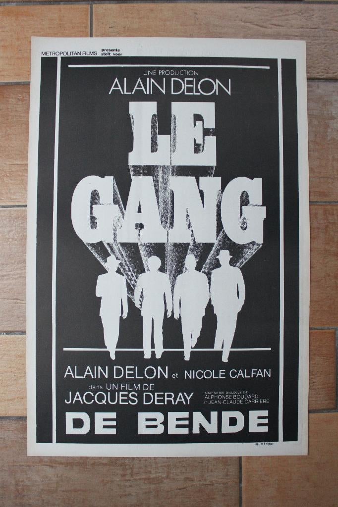 filmaffiche Alain Delon Le gang 1977 filmposter, Enlèvement ou Envoi, Rectangulaire vertical, A1 jusqu'à A3, Comme neuf