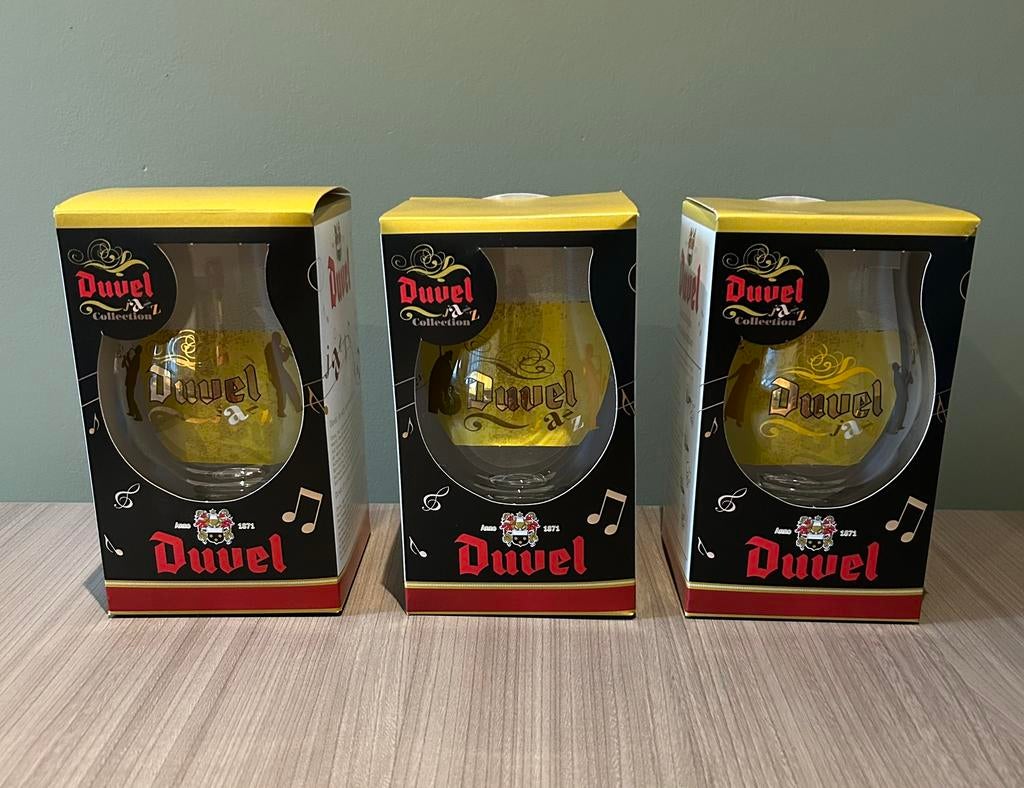 Duvel glazen  Jazz collection  Reeks van 3 stuks.  Nieuw!!, Ophalen of Verzenden, Nieuw, Duvel