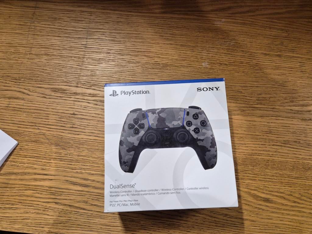Sony DualSense v3 - Camouflage gris ENTIÈREMENT NOUVEAU, Enlèvement ou Envoi, Contrôleur, PlayStation 5, Sans fil
